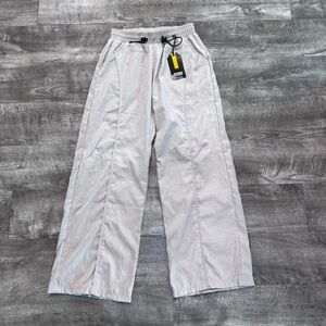 NWT Offcorss Wide Leg Utility Performance Pants Drawstring Beige Youth Sz. 12